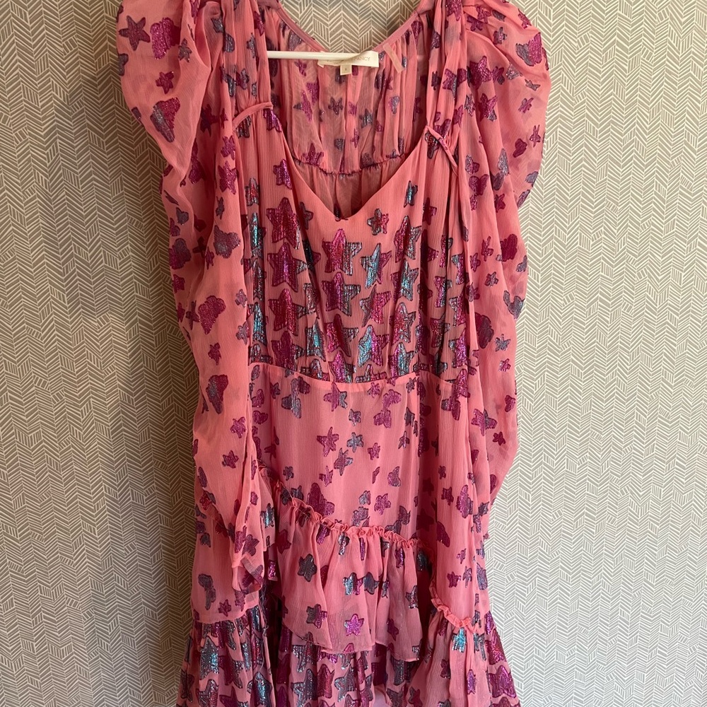 LoveShackFancy Pink and Purple Star Dress